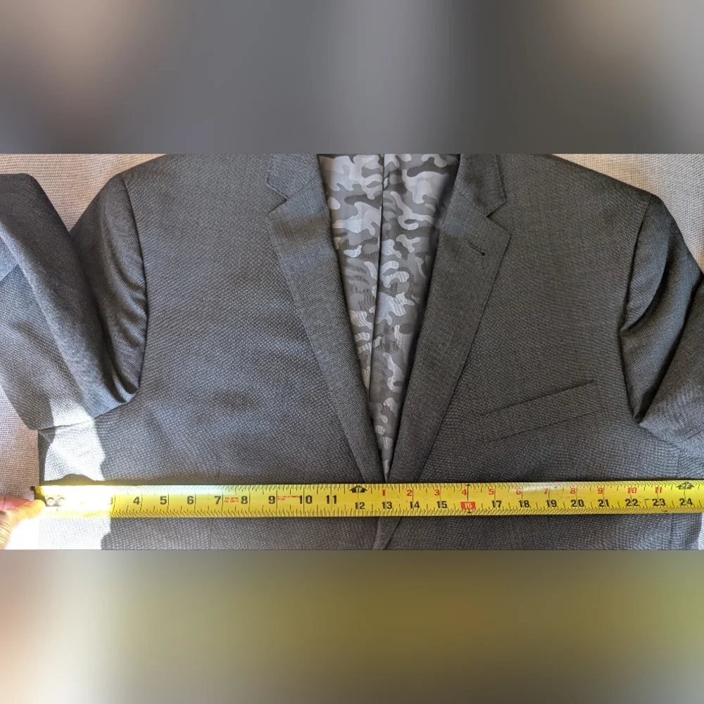 Joseph Abboud Just One Earth Dark Gray Slim Fit Blazer Sport Coat Super 120's - Picture 9 of 16